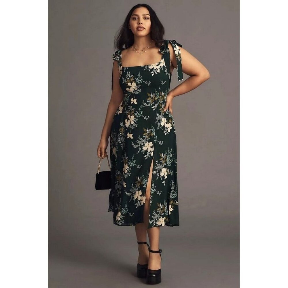 ✨ NEW Reformation Twilight Dress in Portia Green 18 - Picture 8 of 11